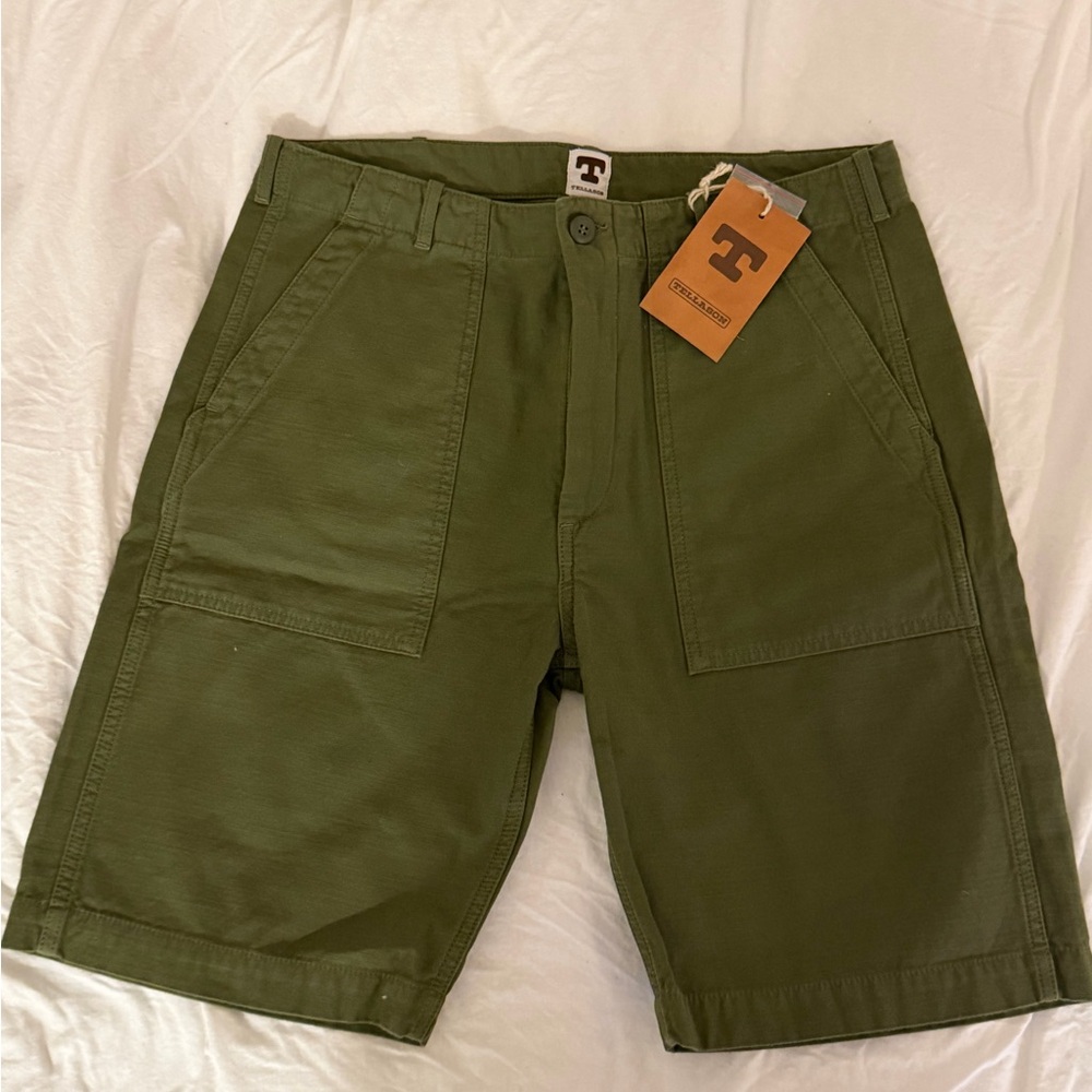 Tellason Olive Green Fatigue Shorts — Never Worn, Size 33